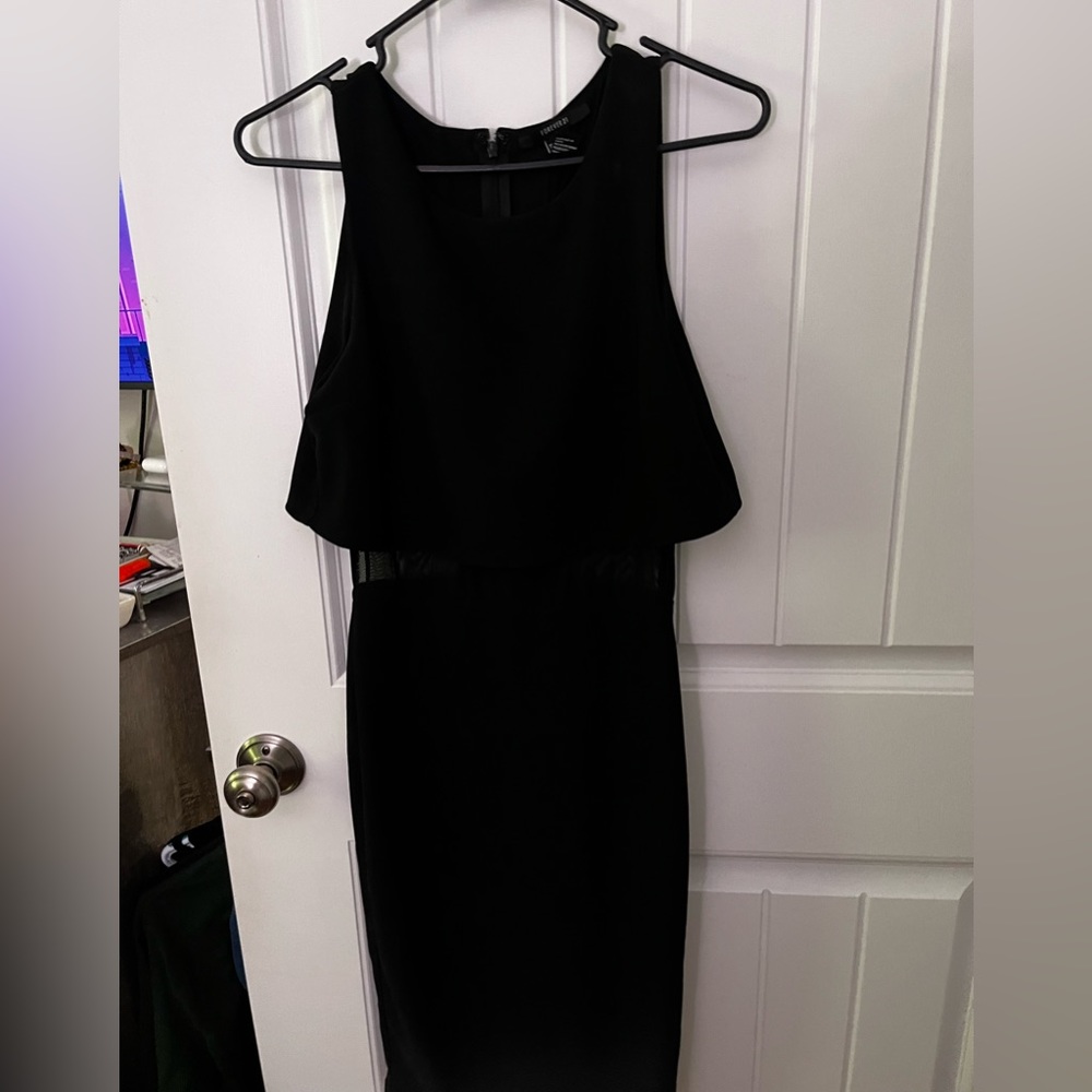 Forever 21 Black Dress. Sheer midriff.